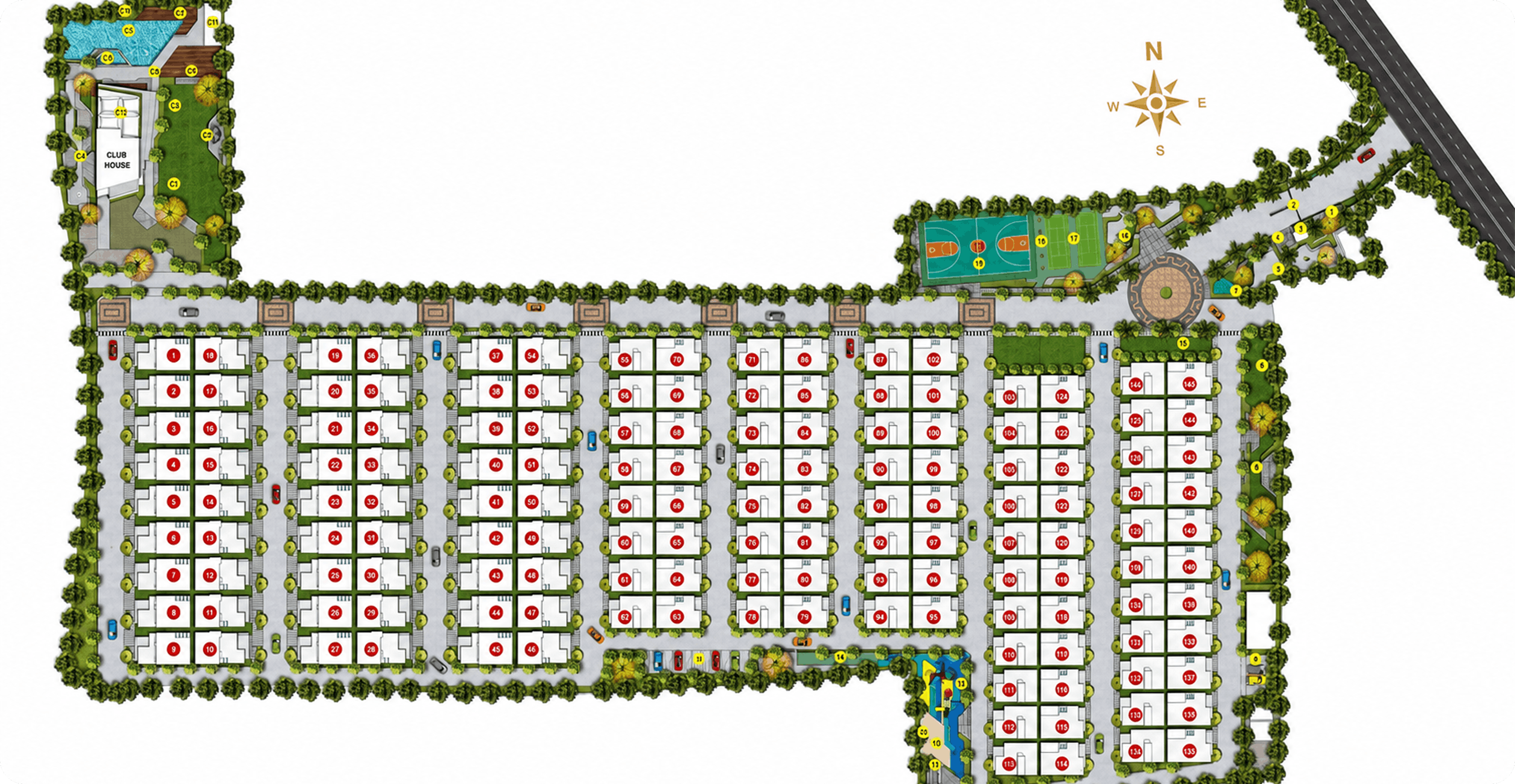 Mahidhara Harmony master plan layout showing villa community planning